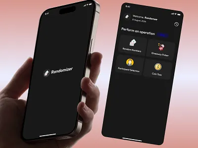 Randomizer - Splash Screen & Homepage app design mobileapp ui uiux ux web design