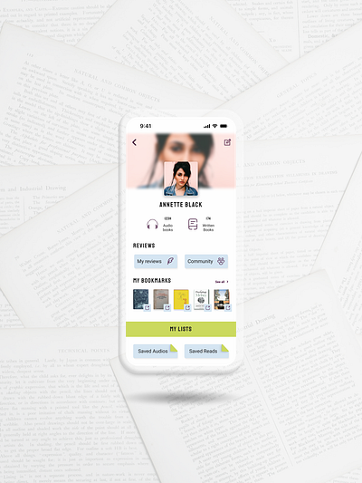 #006 Daily UI - User Profile book book app daily ui daily ui 006 design figma mobile application profile reading ui user interface user profile