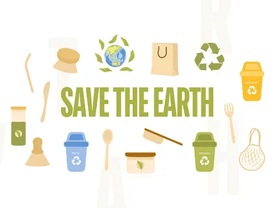 Save The Earth bamboo colors earth planet recycle reduce reusable reuse save