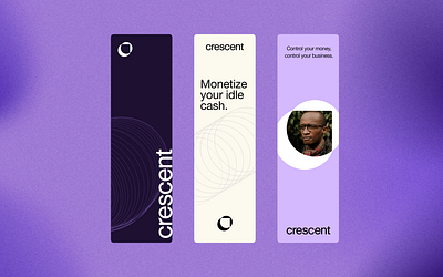 Crescent | Digital Ads bank banking brand branding design finance fintech identity illustration logo people typography ui web