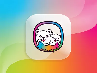 Slimy Bears App Icon bearicon bearlogo cute bears design graphic design icon icon logo illustration logo logo design slimelogo vector