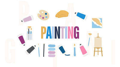 Painting clipart colorful colors fun learn paint painting student study