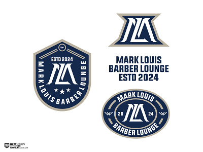 MARK LOUIS BARBER LOUNGE LOGO apexbarber barberexpo barbershopconnect barbershoplogo brand branding graphic design logo logobrand minimalismlogo monogram motion graphics