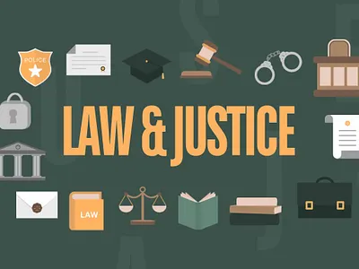 Law & Justice collage colors court justice law learn lesson student study