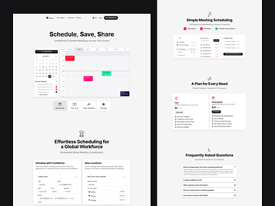 SAAS Landing Pages clean design interface landing page landing pages meeting minimal notion productivity saas saas design saas landing page saas website saas websites scheduling ui ux web design websites workspace