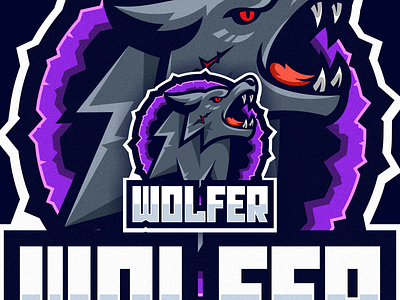 Wolf mascot logo design illustration animal art branding design dog esports gamer graphic design icon illustration logo mascot media sticker vector wolf