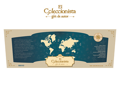 Diseño de Etiqueta - El Coleccionista gin graphic design label