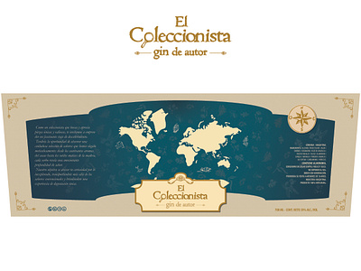 Diseño de Etiqueta - El Coleccionista gin graphic design label