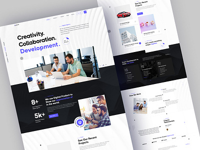 A Complete Design Studio Website agency interface agency ui design agency website animation clean layout corporate website creative studio design studio digital agency gsap style it company website web design website design