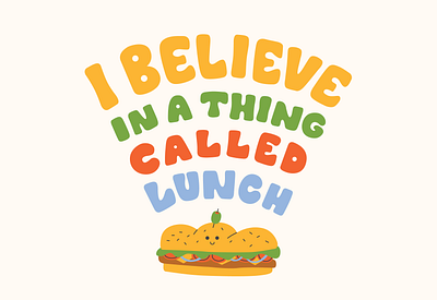 Lunchtime back to school childrens illustration cute design food food illustration hand lettering illustration kid lit lettering lunch sandwich typography