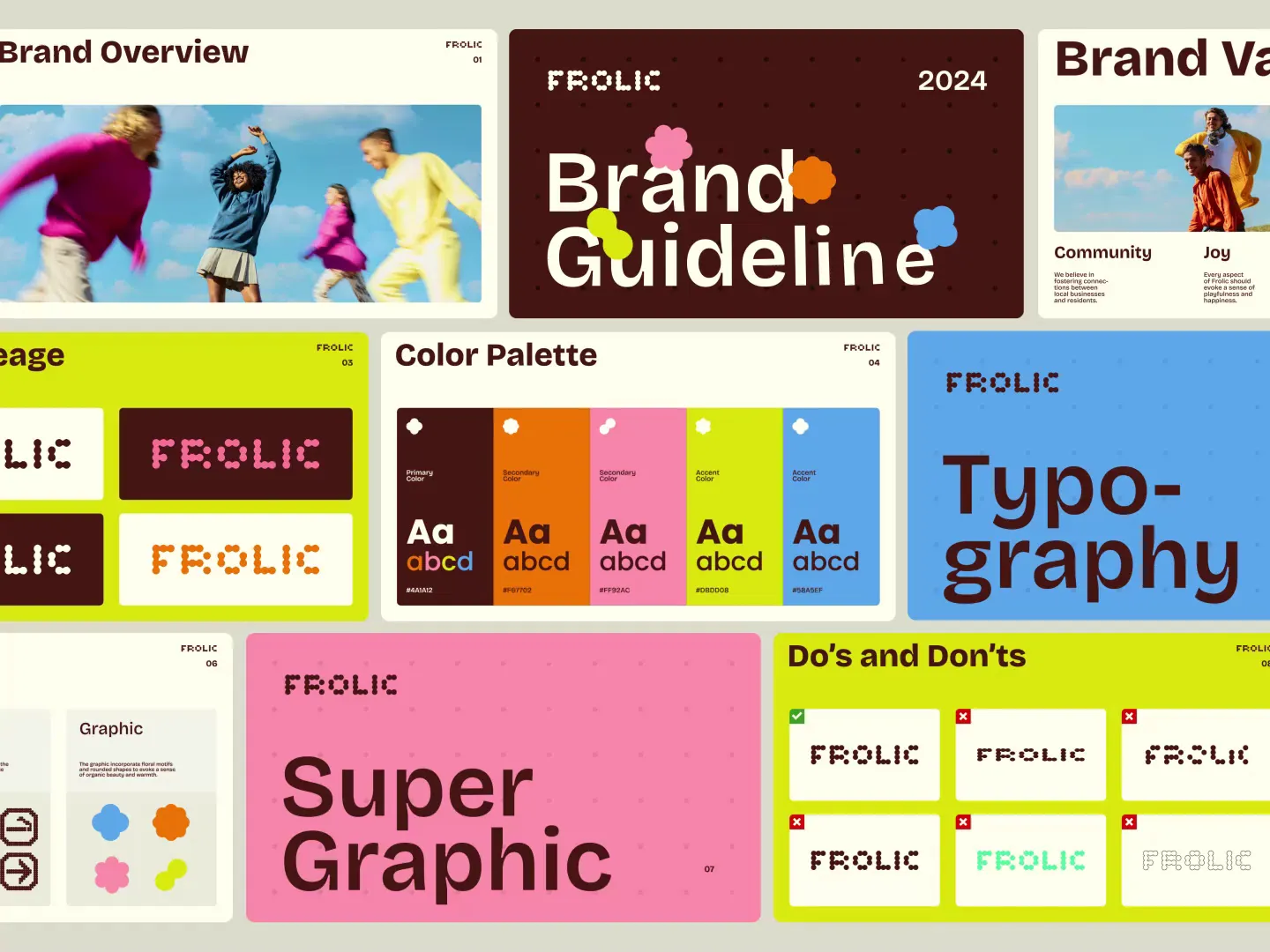 Vibrant Link Preview Design: Frolic Festival Brand Guidelines