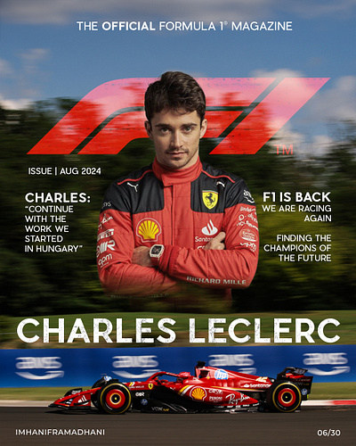 Formula 1 cover magazine design branding charles leclerc cover ferrari formula 1 graphic design magazine photoshop tifosi