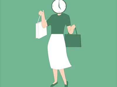 woman shopping using bag 3d animation branding graphic design logo motion graphics short hair ui