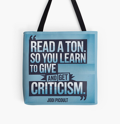 Jodi Picoult-Inspired tote bags branding fashion flexitalent graphic design jodipicoult meaningful quotes.