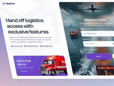 ShipFast Logistics Webapp 2024 agency website branding dailyui dribbble entrepreneur homepage homepage design interface landing page marketingdigital socialmedia ui uiuxdesign uiuxdesigner userexperience userinterface uxinspiration webdesign website website design