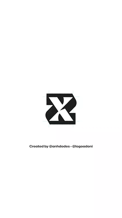 modern XZ ZX monogram typography ready-made logo for sale anhdodes branding design illustration logo logo design logo designer logodesign minimalist logo minimalist logo design