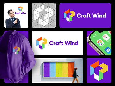 Craft Wind - Logo Concept brand brand design brand identity branding cw logo design graphic design icon identity illustration letter c w logo logo design mark modern logo popular ui visual identity