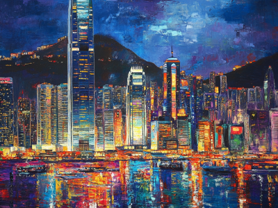 Hong Kong Victoria Illustration illustration