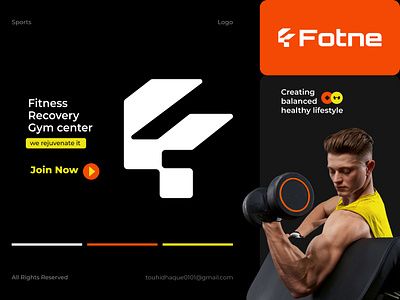 sports fitness logo brand identity brand brand identity branding design f f logo fitness fitness logo gym logo identity logo logo design mark sports sports logo visual identity workout