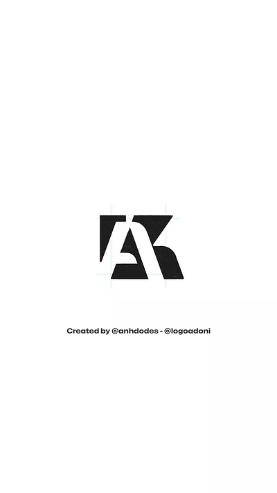 modern AK KA monogram typography ready-made logo for sale anhdodes branding design illustration logo logo design logo designer logodesign minimalist logo minimalist logo design