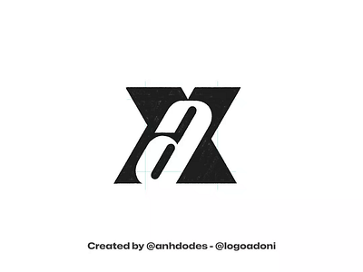 modern XA AX monogram typography ready-made logo for sale anhdodes branding design illustration logo logo design logo designer logodesign minimalist logo minimalist logo design