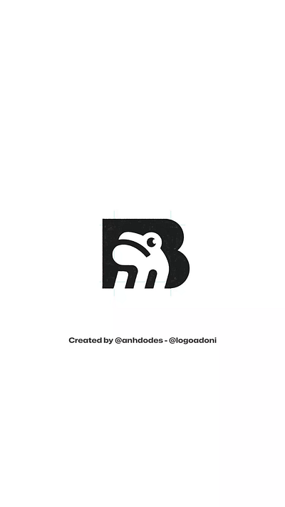 cute letter B frog animal typography ready-made logo for sale anhdodes branding design illustration logo logo design logo designer logodesign minimalist logo minimalist logo design