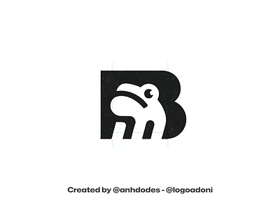 cute letter B frog animal typography ready-made logo for sale anhdodes branding design illustration logo logo design logo designer logodesign minimalist logo minimalist logo design