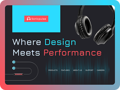 Sonicpulse - A headphone selling landing page design uiux design web design