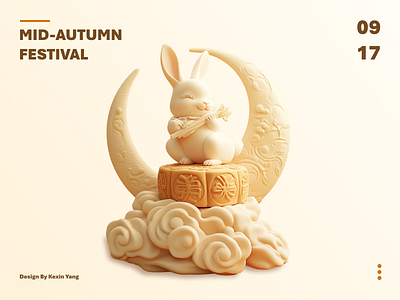 Mid-Autumn Festival 2d ai design festival illustration mid autumn mid autumn fesitval midjourney poster rabbit ui