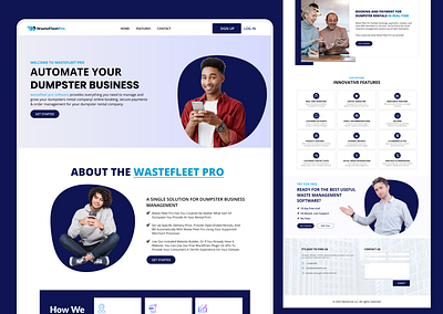 Waste Management Software Landing page app branding graphic design illustration logo ui ux waste management software waste management software ui web design website design website ui