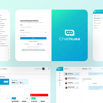 ChatNusa - Login Dashboard Inspiration app branding design icon logo ui ux web