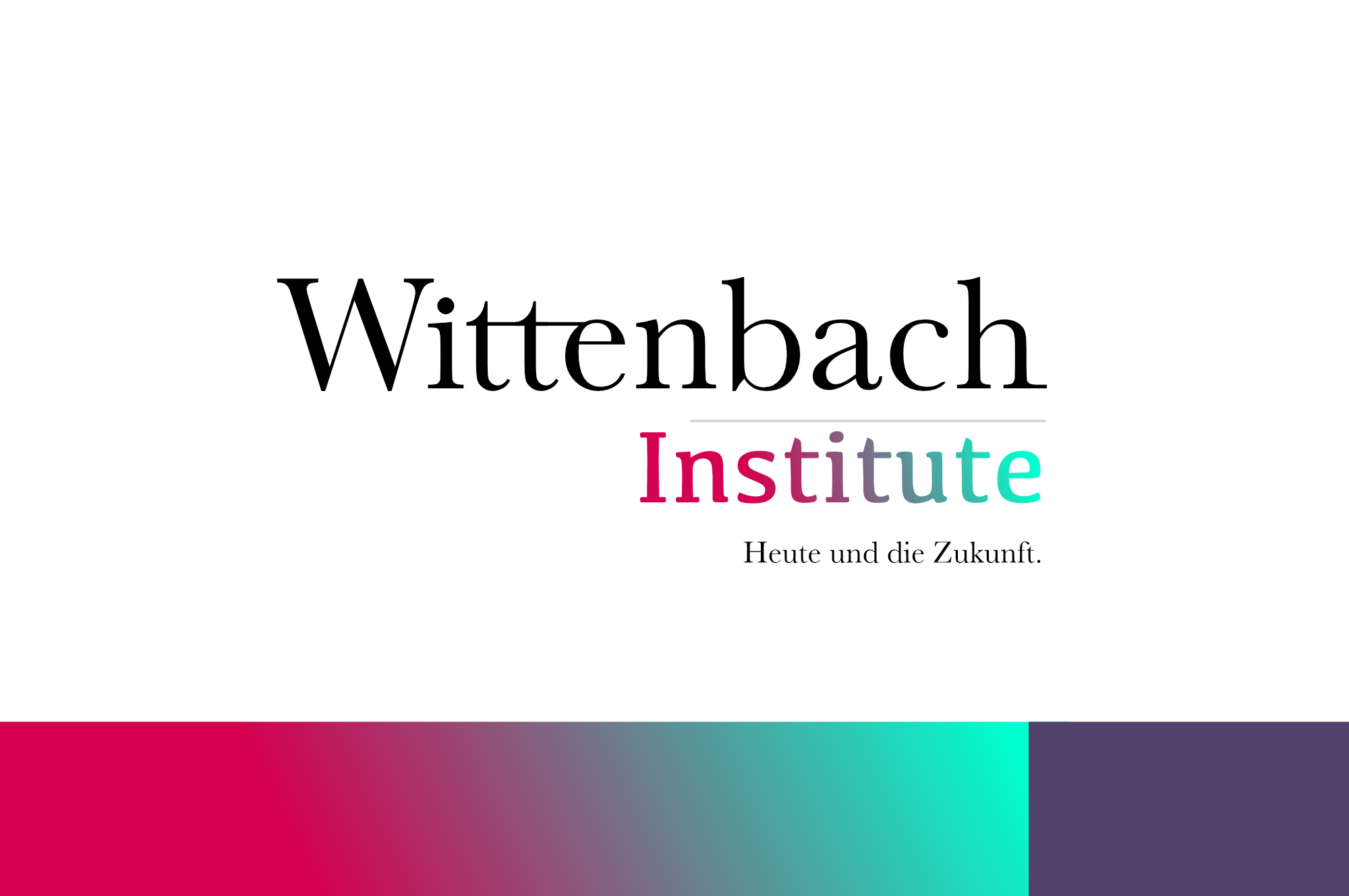 Wittenbah Institute Wordmark brand branding colors design education filip future identity institute intitution komorowski logo logotype social typography vector wordmark zukunft