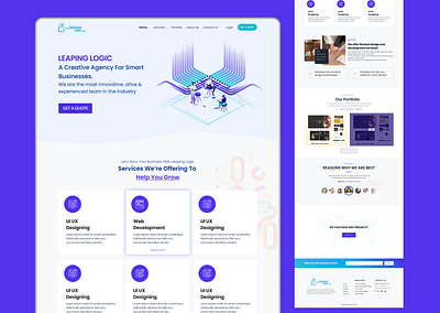 Creative agency Landing Page agency landing page app app design branding creative agency landing page dashboard design graphic design illustration logo ui design ux web design website design