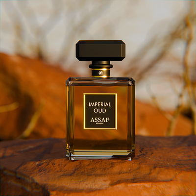 3D Design For IMPERIAL OUD Perfume From ASSAF 3d 3d design ad ads assaf branding design graphic design perfume product products