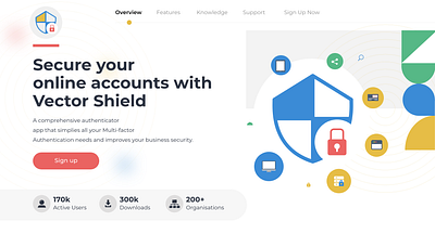 Landing page - Vector Shield