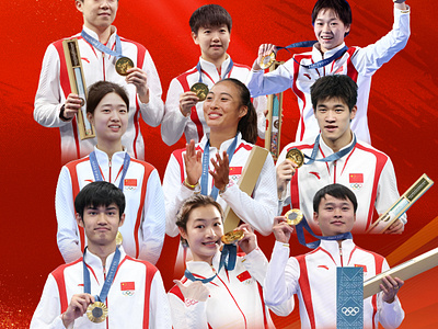 "Golden" Young Guns Carry China's Paris Olympic Glory graphic design