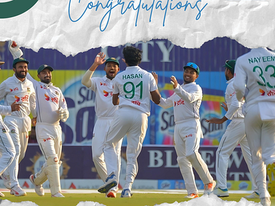 congratulation Bangladesh Cricket Team for historic test series app branding design graphic design illustration logo typography ui ux vector