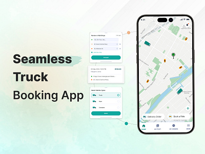 Truck Booking App animation figma mobile app ui uiux uiux casestudy user interface