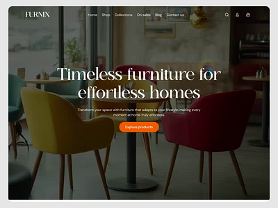 Furnix : Furniture ecommerce store ecom store website furniture design furniture landing page furniture store furniture store ux ui furniture website design