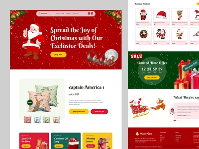 Christmas landing page cartoon santa claus christmas christmas decoration christmas gift christmas lnading page christmas website father christmas holidays landing page landing page design santa claus hat santa clause