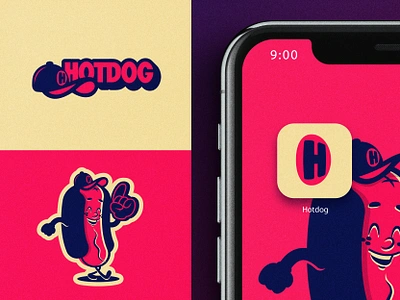 HotDog logo + illustration branding design graphic design hot dog icon illustration logo mark monogram sports streaming