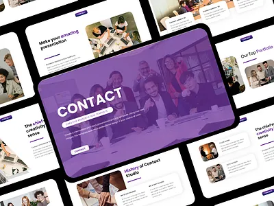 Contact - Creative Presentation branding design graphic design illustration powerpoint presentation template vector