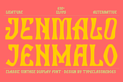 Jenmalo Display Font 90s font blackletter font branding font christmas font classic font cowboy font decorative font display font fashion font fashionable font headline font logotype nostalgic font retro font tattoo font unique font victorian font vintage font webfont wedding font