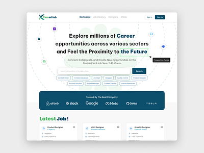 Career Hub - Job Portal Website career employee hire job job portal job seeker landing page profession recruitment ui ui ux ux vocation website