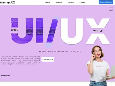 Landing Page for UI/UX Designed in Figma figma landing page ui ux web