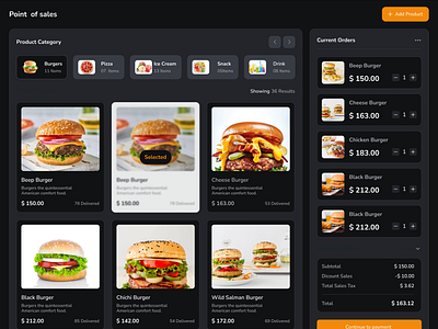 Point of sales (Product Category) adminpanel app cafe cashier clean dashboard design drinks food ipad management menu order point of sales pos pro feature restaurant saas ui web application