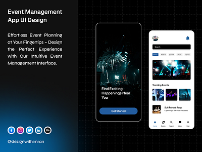 Event Management App UI Design eventapp eventbooking eventcoordination eventexperience eventmanagement eventorganizer eventplanning eventplatform eventscheduling eventsolutions eventtech eventui modernui seamlessplanning uxdesign