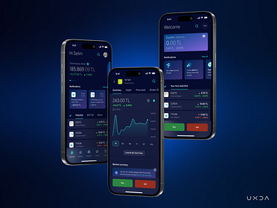 Rebuilding a Reliable Trading & Investing Platform app design banking blocks cx dark ui dashboard design finance financial fintech garanti garanti bbva navigation swipe ui user experience user interface ux ux design