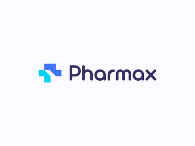 Pharmax - Pharmaceuticals Logo biomedical biotechnology brand identity branding care health insurance healthcare service hospice care hospital logo medical medical device medicine medtech pharmaceutical pharmax logo saas wellness