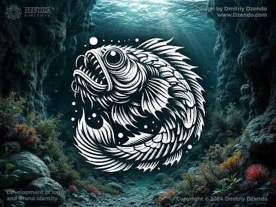 Monster Fish Illustration deep sea fish design illustration drawing process illustration monster fish ocean sea sea monster toothy fish